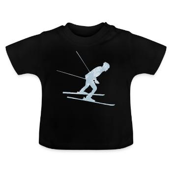 Ski - T-shirt bio col rond Bébé - noir - Devant
