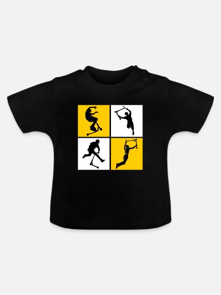 Freestyle-Roller - Baby Bio-T-Shirt mit Rundhals - Schwarz