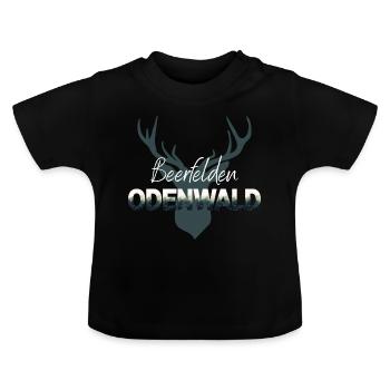 Beerfelden Odenwald - Baby Bio-T-Shirt mit Rundhals - Schwarz - Vorne