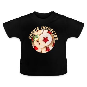 Cookie Inspector - Baby Organic T-Shirt with Round Neck - black - Front