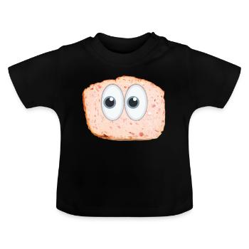 Look me in the Lebakas - Baby Bio-T-Shirt mit Rundhals - Schwarz - Vorne