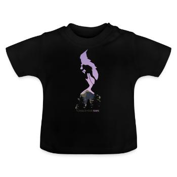 Defeat your fears. - Baby Organic T-Shirt with Round Neck - black - Front