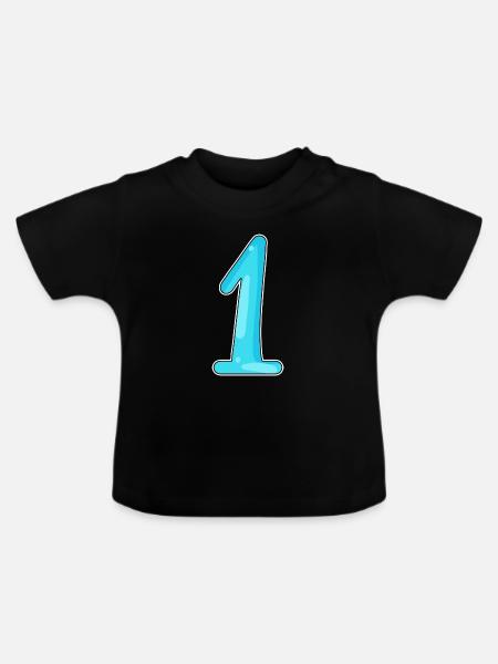 1 - Baby Bio-T-Shirt mit Rundhals - Schwarz