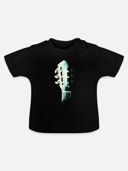Gitarren-Spirit - Baby Bio-T-Shirt mit Rundhals - Schwarz