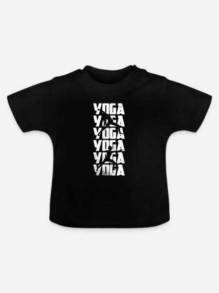Yoga - Baby Bio-T-Shirt mit Rundhals - Schwarz