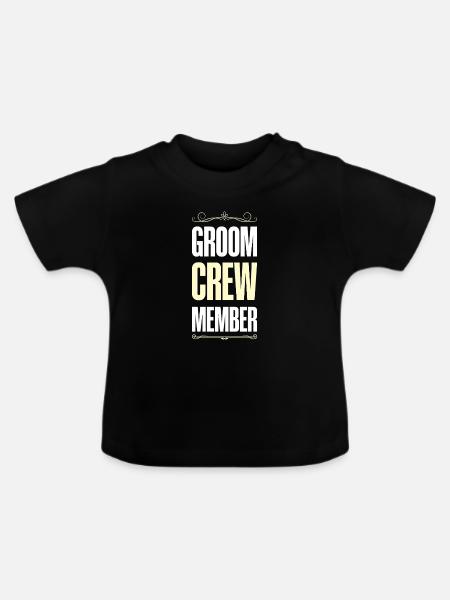 Groom Crew - Baby Bio-T-Shirt mit Rundhals - Schwarz