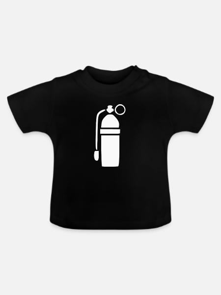 tauchen Sauerstofflasche Geschenk Taucher - Baby Bio-T-Shirt mit Rundhals - Schwarz