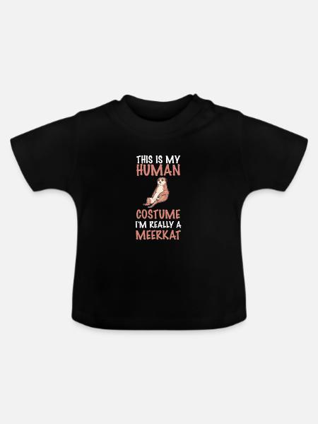 Erdmännchen - Baby Bio-T-Shirt mit Rundhals - Schwarz