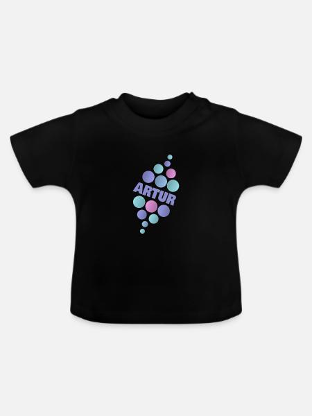 Tier Artur - Baby Bio-T-Shirt mit Rundhals - Schwarz