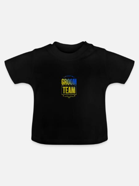 Groom Crew - Baby Bio-T-Shirt mit Rundhals - Schwarz