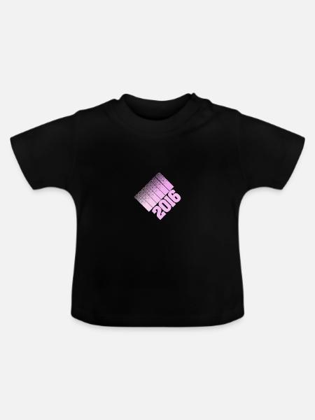 Eltern 2016 - Baby Bio-T-Shirt mit Rundhals - Schwarz