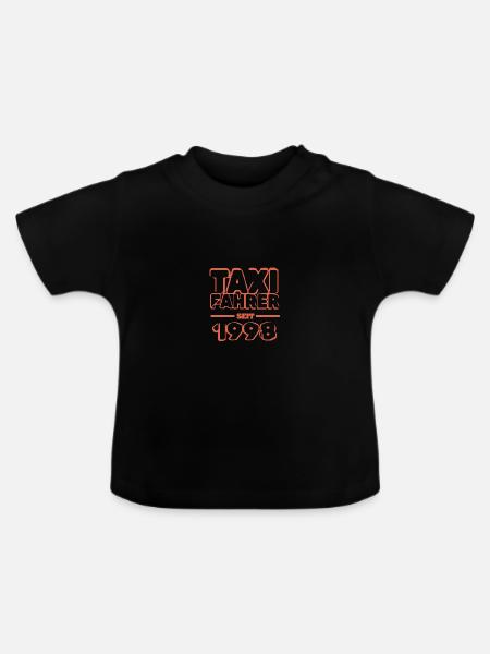 1998 - Baby Bio-T-Shirt mit Rundhals - Schwarz
