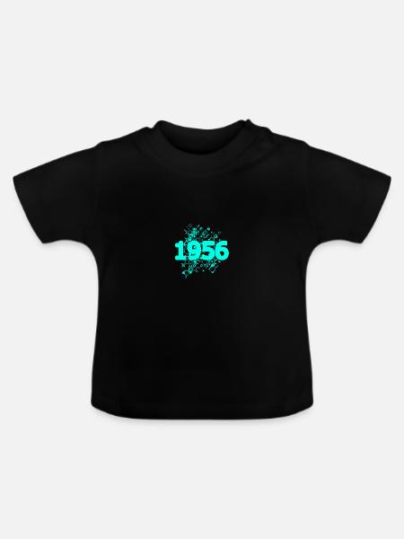 Retro 1956 - Baby Bio-T-Shirt mit Rundhals - Schwarz