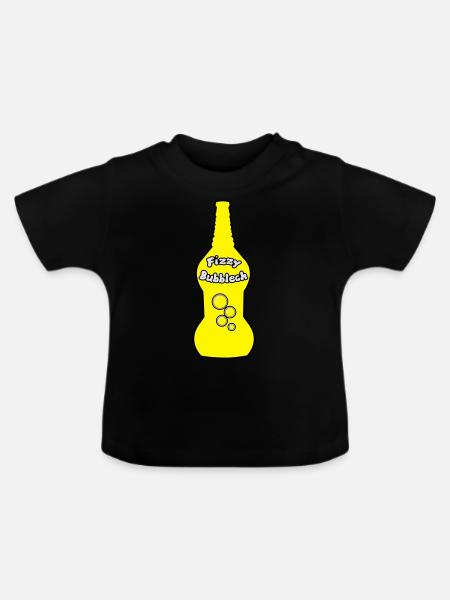 Zohan - Fizzy Bubblech / Bubbele - Baby Bio-T-Shirt mit Rundhals - Schwarz