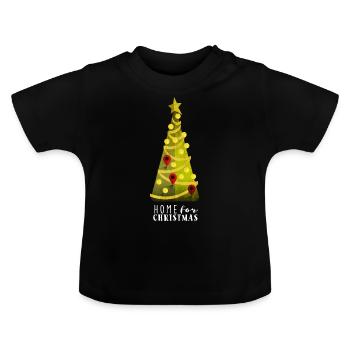 Noël - T-shirt bio col rond Bébé - noir - Devant