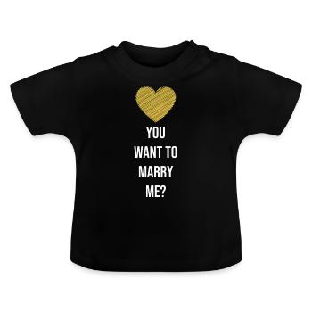 International Marriage Proposal - Baby Organic T-Shirt with Round Neck - black - Front