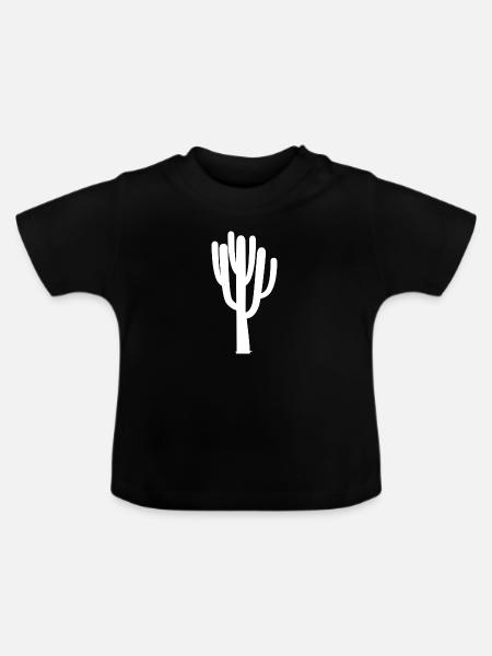 Kaktus - Baby Bio-T-Shirt mit Rundhals - Schwarz