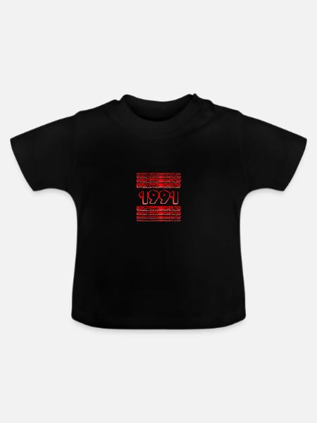 1991 1991 - Baby Bio-T-Shirt mit Rundhals - Schwarz