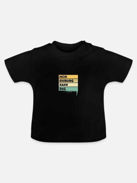 Beruf Chirurg - Baby Bio-T-Shirt mit Rundhals - Schwarz