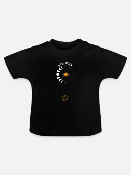 King Aries - Astrology - Baby Bio-T-Shirt mit Rundhals - Schwarz