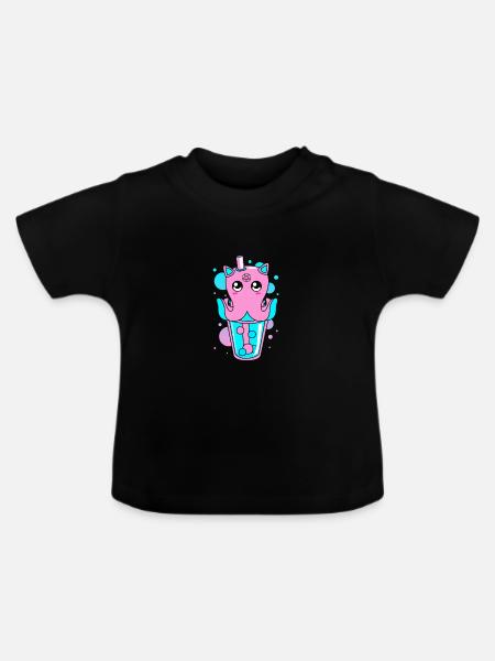 Pastell Gothic - Baby Bio-T-Shirt mit Rundhals - Schwarz