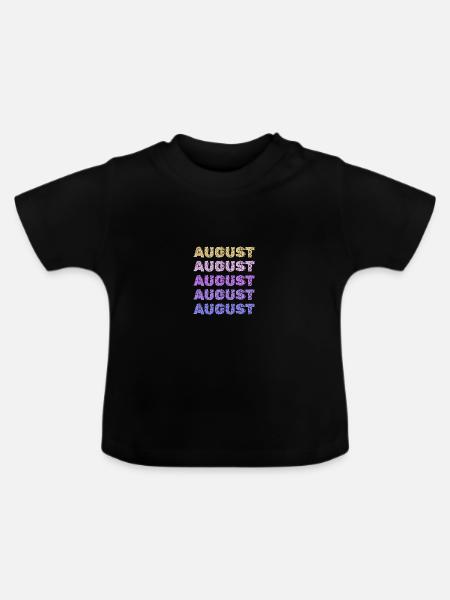 August August - Baby Bio-T-Shirt mit Rundhals - Schwarz