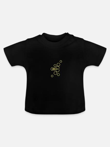 Dorian als Name - Baby Bio-T-Shirt mit Rundhals - Schwarz