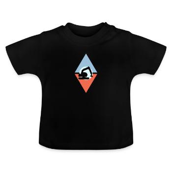 Baustelle Baustelle Baustelle - Baby Bio-T-Shirt mit Rundhals - Schwarz - Vorne