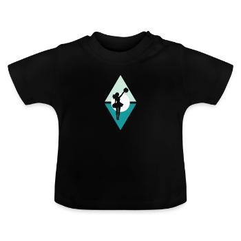Pom-pom girl girlie fille - T-shirt bio col rond Bébé - noir - Devant