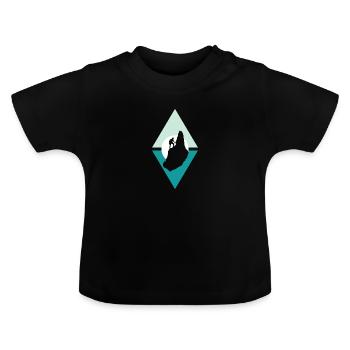 Escalade des Alpes au sommet - T-shirt bio col rond Bébé - noir - Devant