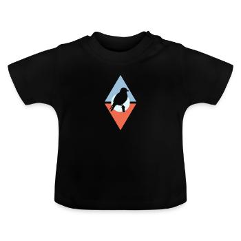Perruche Animal Perruche - T-shirt bio col rond Bébé - noir - Devant
