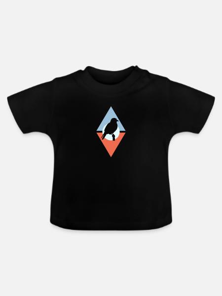 Sittich Tier Sittich - Baby Bio-T-Shirt mit Rundhals - Schwarz
