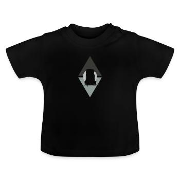 Backpacker Pilger Backpacker - Baby Bio-T-Shirt mit Rundhals - Schwarz - Vorne