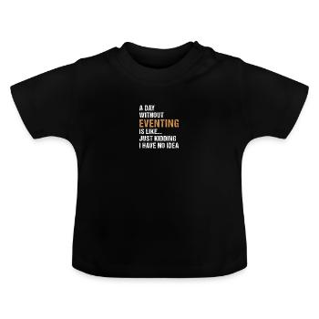 Cavalier Une journée sans concours complet - T-shirt bio col rond Bébé - noir - Devant
