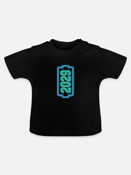 2029 - Baby Bio-T-Shirt mit Rundhals - Schwarz
