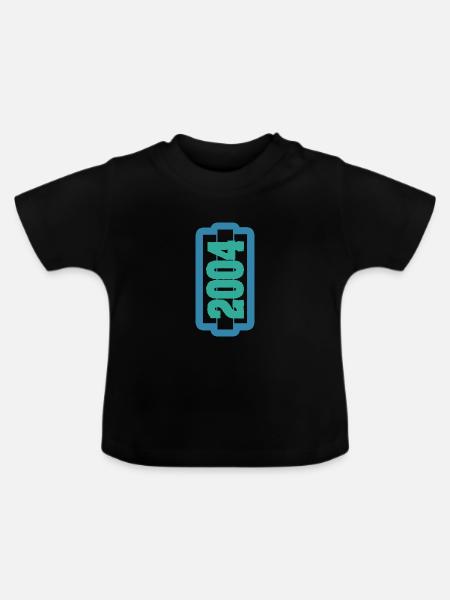 Jahrgang 2004 - Baby Bio-T-Shirt mit Rundhals - Schwarz