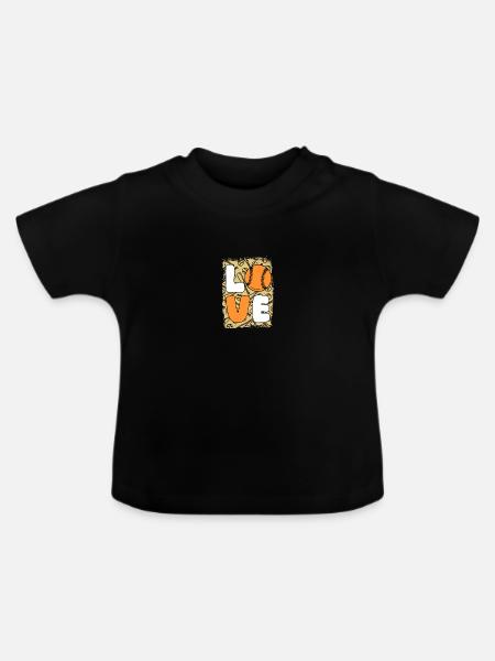 Baseballspieler Baseball - Baby Bio-T-Shirt mit Rundhals - Schwarz