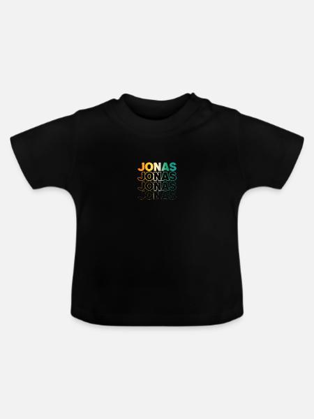 Jonas - Baby Bio-T-Shirt mit Rundhals - Schwarz
