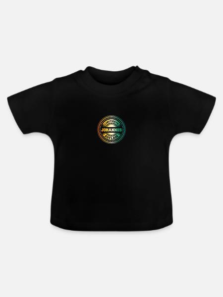 Johannes - Baby Bio-T-Shirt mit Rundhals - Schwarz