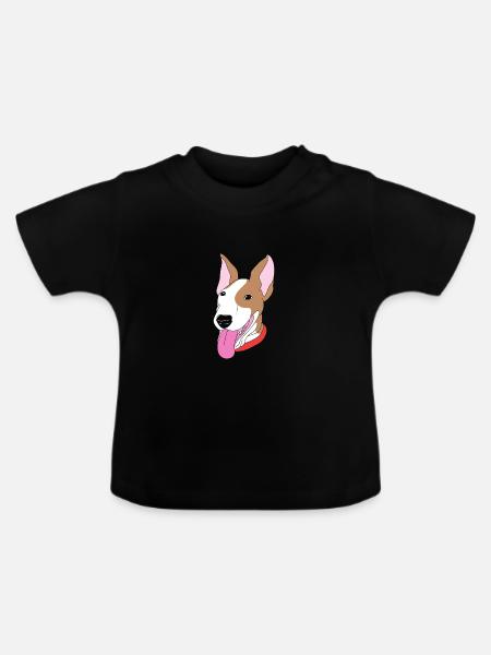 Bullterrier - Baby Bio-T-Shirt mit Rundhals - Schwarz