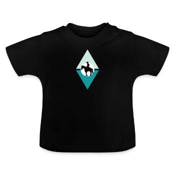 Cowboy Sheriff - Baby Bio-T-Shirt mit Rundhals - Schwarz - Vorne