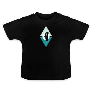 Baumklettern Aufstieg Klettern - Baby Bio-T-Shirt mit Rundhals - Schwarz - Vorne