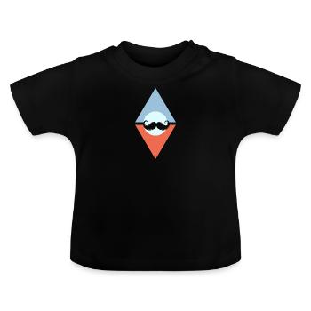 Bart Gentleman November - Baby Bio-T-Shirt mit Rundhals - Schwarz - Vorne