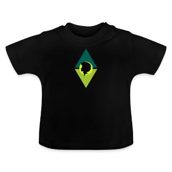 70s Afro - Baby Bio-T-Shirt mit Rundhals - Schwarz - Vorne