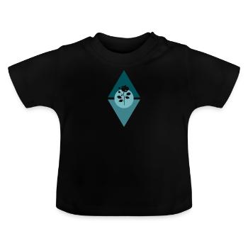 Florist Blumenstrau Flower Power - Baby Bio-T-Shirt mit Rundhals - Schwarz - Vorne