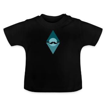 Bart Baertig Gentleman - Baby Bio-T-Shirt mit Rundhals - Schwarz - Vorne