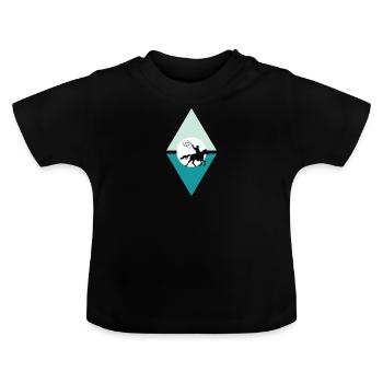 Cowboy Western - Baby Organic T-Shirt with Round Neck - black - Front