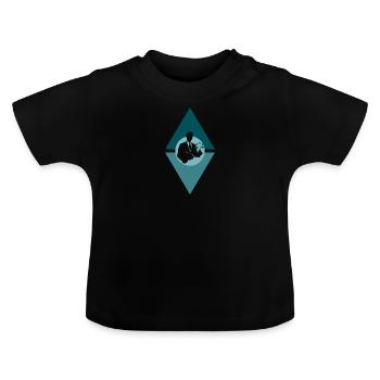 Anwalt Richter Absatz - Baby Bio-T-Shirt mit Rundhals - Schwarz - Vorne