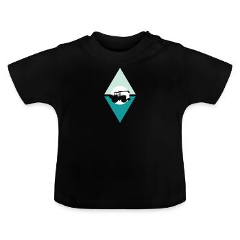 Ferme fermière - T-shirt bio col rond Bébé - noir - Devant