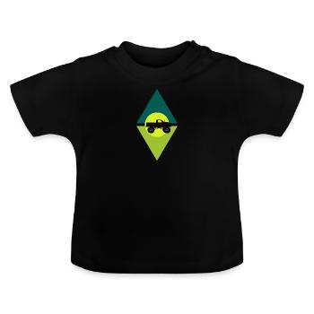Véhicules tout-terrain Monster Truck - T-shirt bio col rond Bébé - noir - Devant